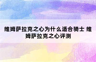 维姆萨拉克之心为什么适合骑士 维姆萨拉克之心评测